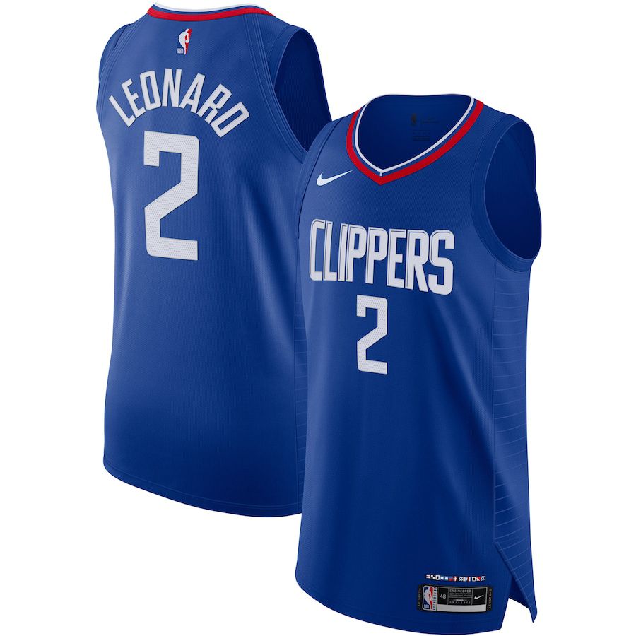 Men Los Angeles Clippers 2 Kawhi Leonard Nike Royal Authentic NBA Jersey